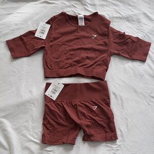Gymshark Burgundy Activewear Set